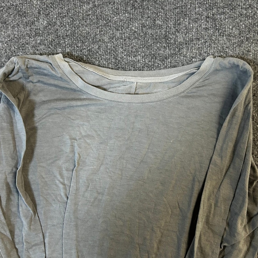 Pro Player Shirt Womens Size 2X Gray Long Sleeve Twist Front Activewear Stretch